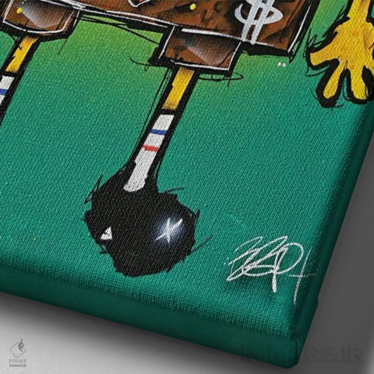 تابلو باب اثر برایان گارسیا - نمای نزدیک بافت بوم