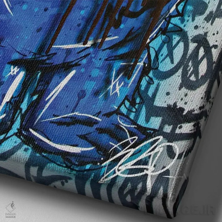 تابلو هیولای سی اثر برایان گارسیا - نمای نزدیک بافت بوم