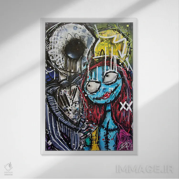 تابلو عشق چکهکننده اثر برایان گارسیا - نمای قابدار سفید