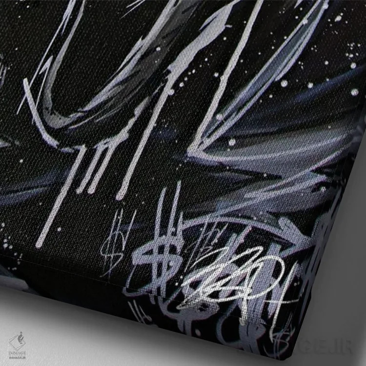 تابلو گوستفیس (صورت شبح) اثر برایان گارسیا - نمای نزدیک بافت بوم