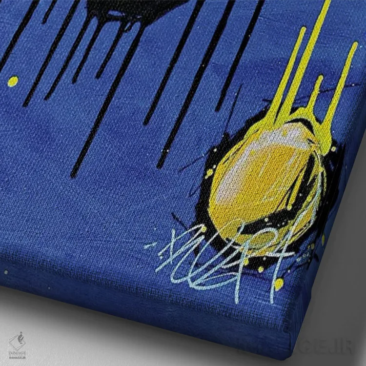 تابلو سوپر ماریو (بازی و شخصیت) اثر برایان گارسیا - نمای نزدیک بافت بوم