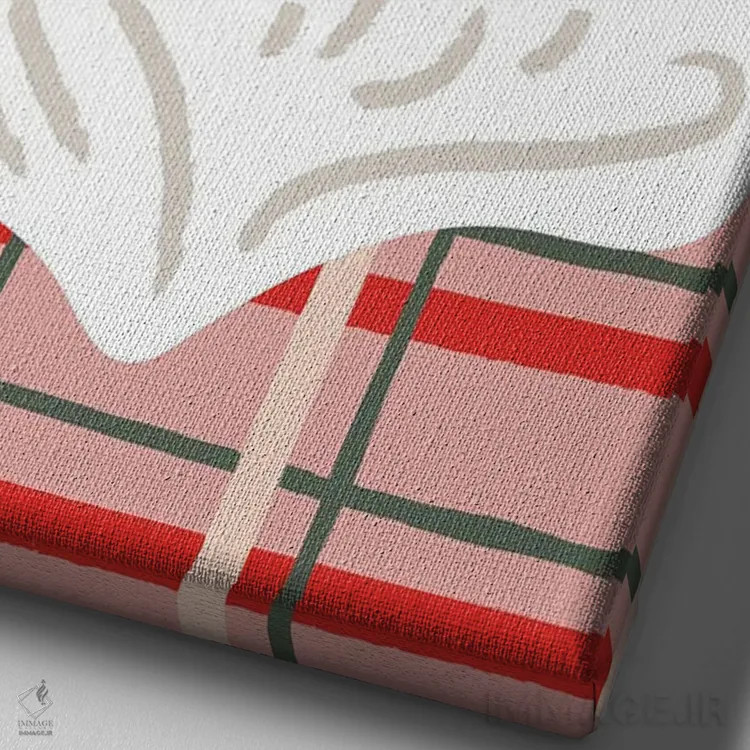 تابلو سانتا (بابا نوئل) اثر جس بروگینک - نمای نزدیک بافت بوم