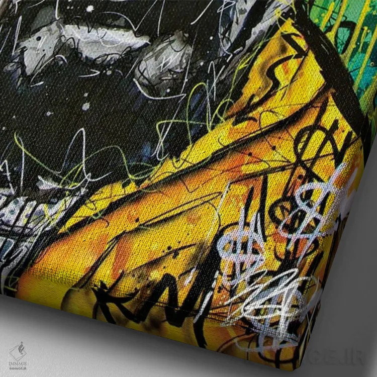 تابلو اسم مرا بگو اثر برایان گارسیا - نمای نزدیک بافت بوم