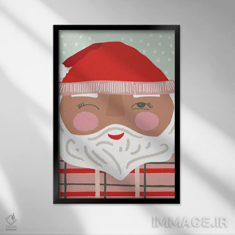 تابلو سانتا (بابا نوئل) اثر جس بروگینک - نمای قابدار مشکی