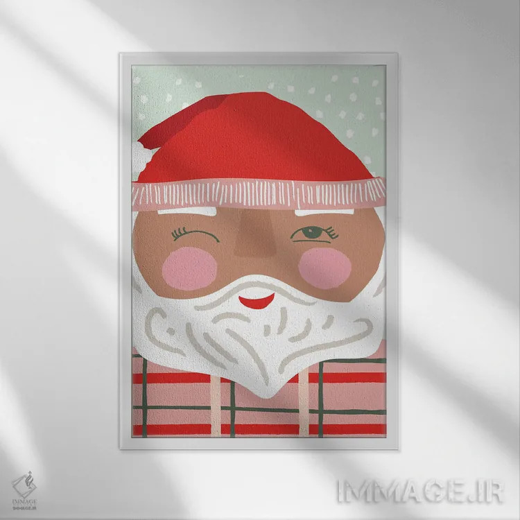 تابلو سانتا (بابا نوئل) اثر جس بروگینک - نمای قابدار سفید