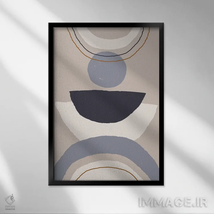 تابلو انتزاعی مدرن (سبک هنری) اثر جس بروگینک - نمای قابدار مشکی