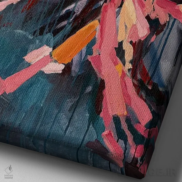 تابلو رویاباف اثر جولیا بورگ - نمای نزدیک بافت بوم