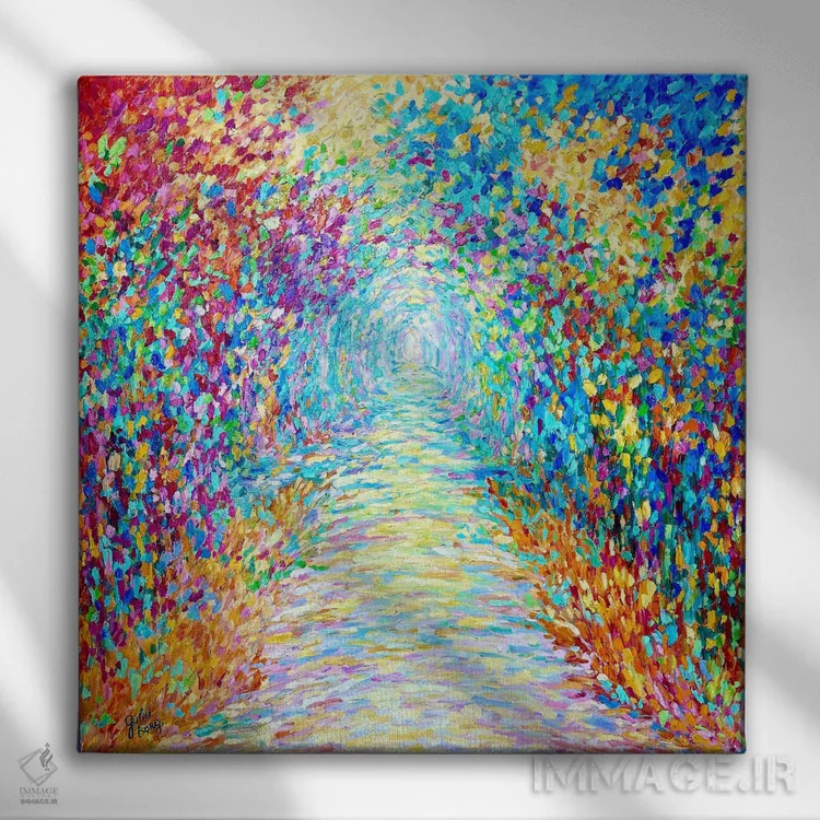 تابلو از سفر لذت ببر اثر جولیا بورگ - نمای روبهرو روی دیوار