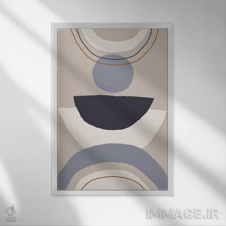 تابلو انتزاعی مدرن (سبک هنری) اثر جس بروگینک - نمای قابدار سفید
