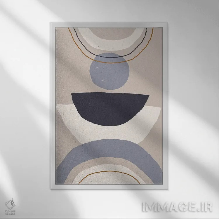 تابلو انتزاعی مدرن (سبک هنری) اثر جس بروگینک - نمای قابدار سفید