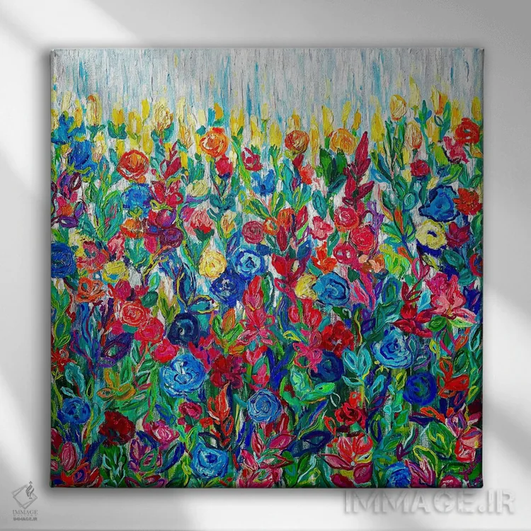 تابلو باغ عشق اثر جولیا بورگ - نمای روبهرو روی دیوار
