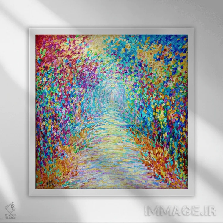 تابلو از سفر لذت ببر اثر جولیا بورگ - نمای قابدار سفید