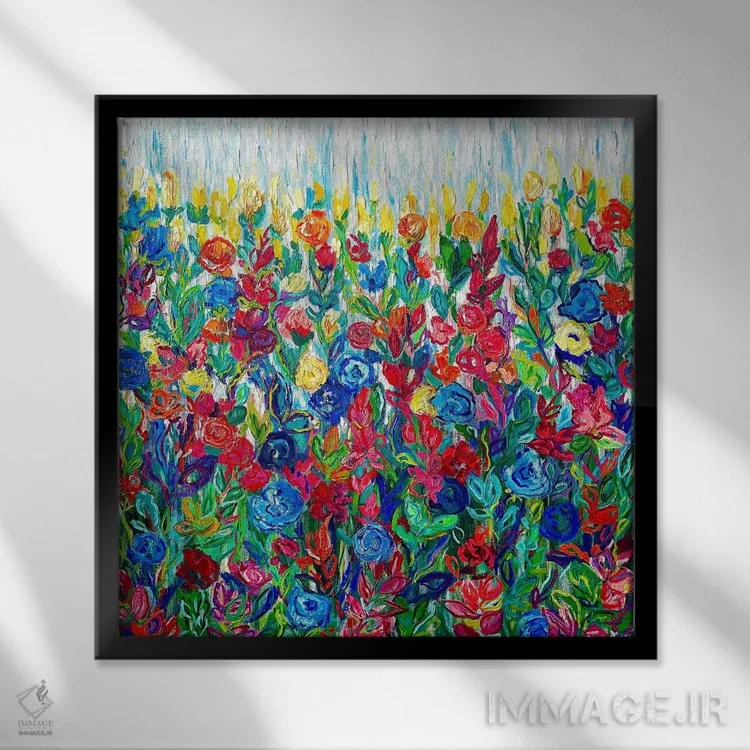 تابلو باغ عشق اثر جولیا بورگ - نمای قابدار مشکی