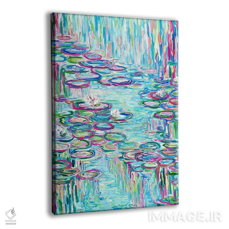 تابلو باران بر دریاچه اثر جولیا بورگ - نمای پرسپکتیو محصول