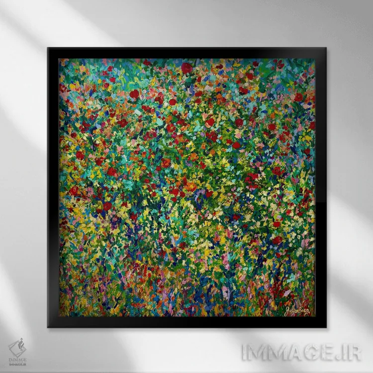 تابلو سیبچینی اثر جولیا بورگ - نمای قابدار مشکی