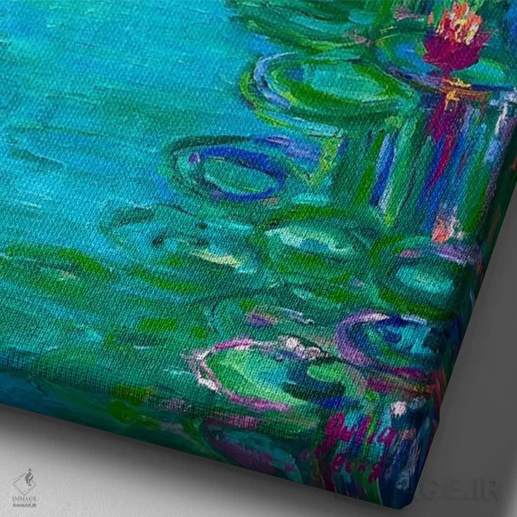 تابلو سکوت اثر جولیا بورگ - نمای نزدیک بافت بوم