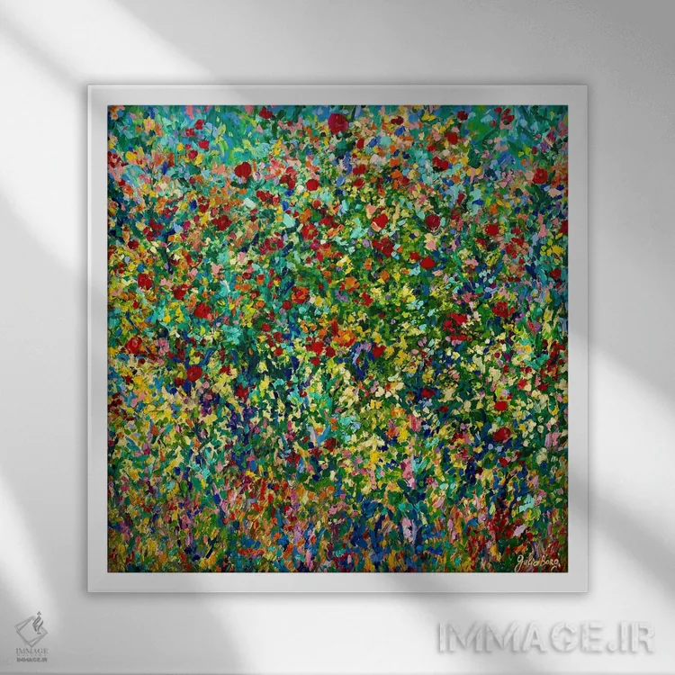 تابلو سیبچینی اثر جولیا بورگ - نمای قابدار سفید