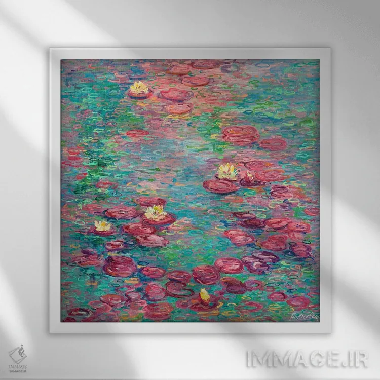 تابلو عشق اثر جولیا بورگ - نمای قابدار سفید