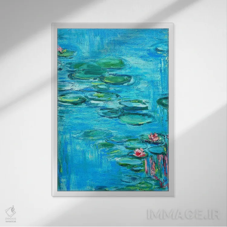 تابلو برکهٔ تابستانی اثر جولیا بورگ - نمای قابدار سفید