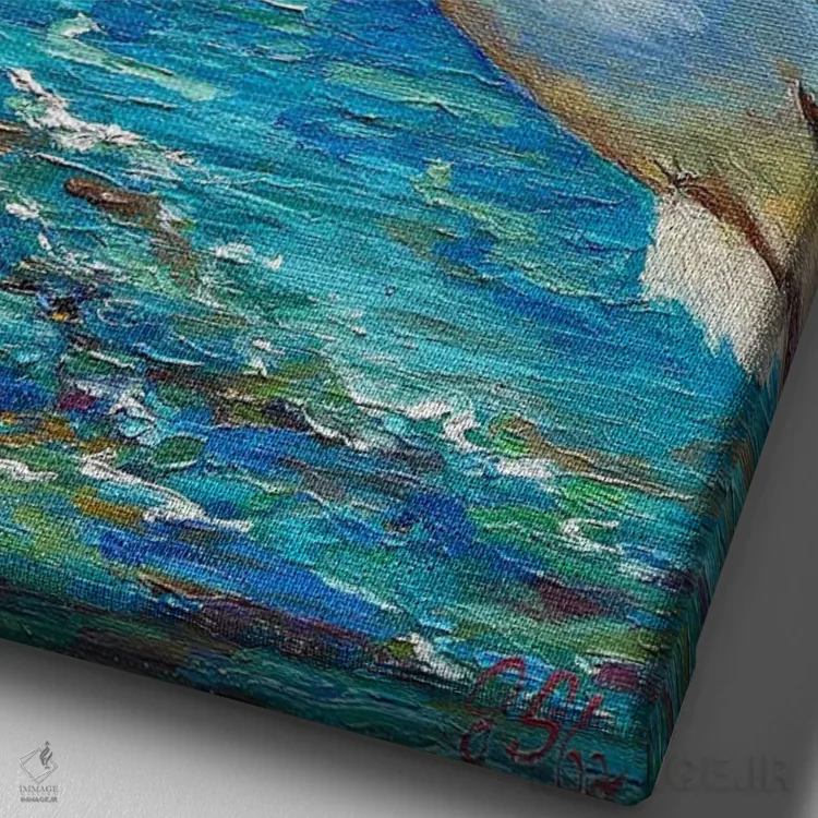 تابلو ما اثر جولیا بورگ - نمای نزدیک بافت بوم