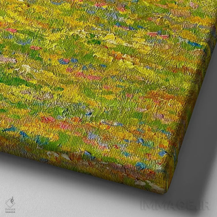 تابلو جایی که دوست دارم باشم I اثر جولیا بورگ - نمای نزدیک بافت بوم