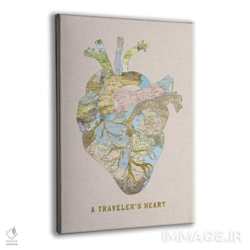 تابلو قلب یک مسافر II اثر بیانکا گرین - نمای پرسپکتیو محصول