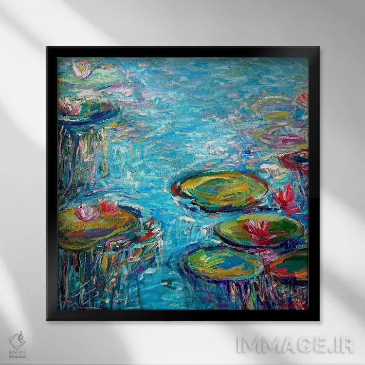 تابلو انعکاسهای رقصان اثر جولیا بورگ - نمای قابدار مشکی