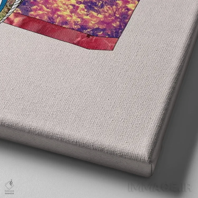 تابلو قانون گلها (ترکیب هنری) اثر بیانکا گرین - نمای نزدیک بافت بوم