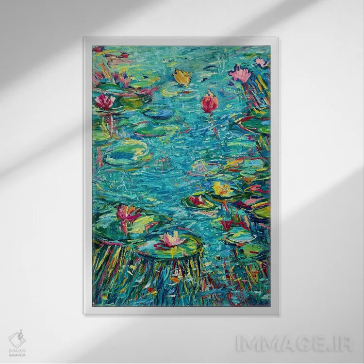 تابلو انعکاسهای رقصان اثر جولیا بورگ - نمای قابدار سفید