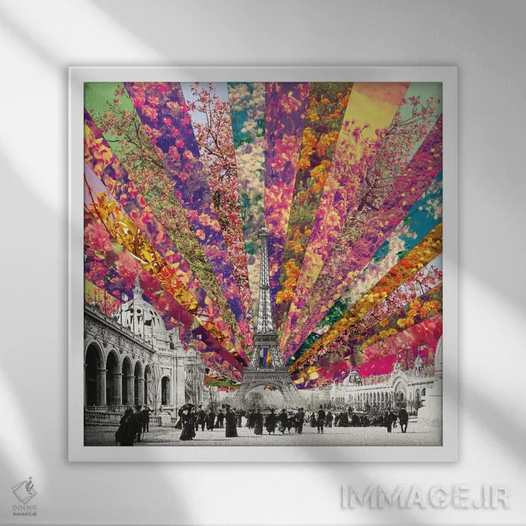 تابلو پاریس قدیمی اثر بیانکا گرین - نمای قابدار سفید