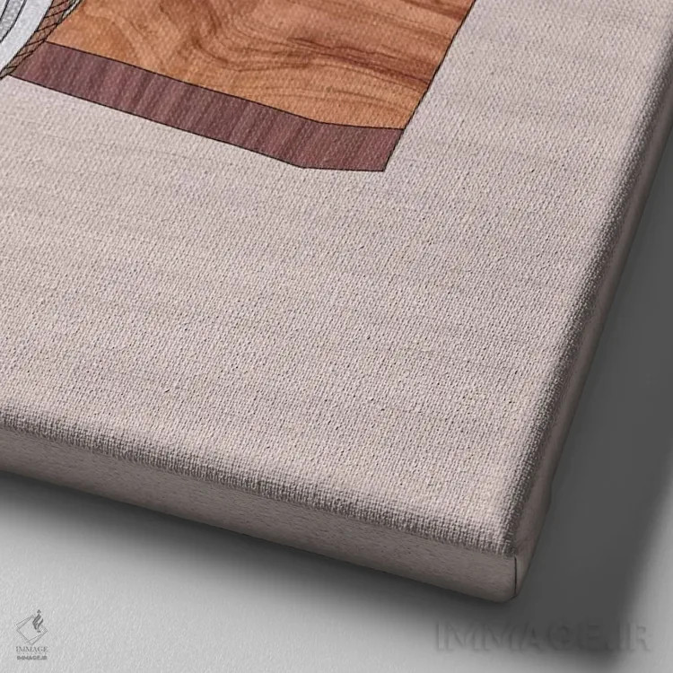 تابلو قانون چوبی (ترکیب هنری) اثر بیانکا گرین - نمای نزدیک بافت بوم