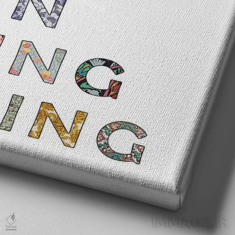 تابلو انگیزهٔ روزانهاش اثر بیانکا گرین - نمای نزدیک بافت بوم