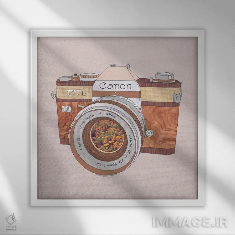 تابلو قانون چوبی (ترکیب هنری) اثر بیانکا گرین - نمای قابدار سفید