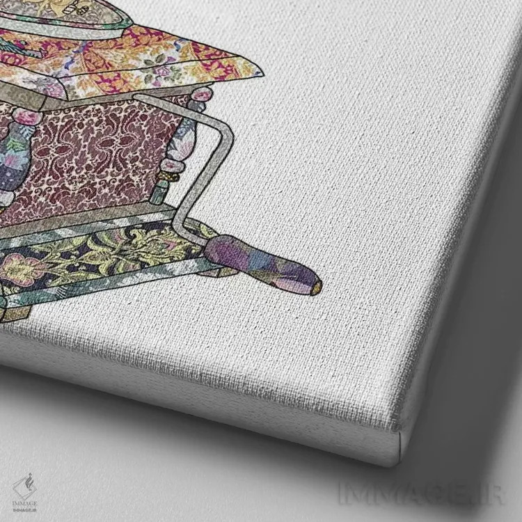 تابلو دیدن صدا اثر بیانکا گرین - نمای نزدیک بافت بوم