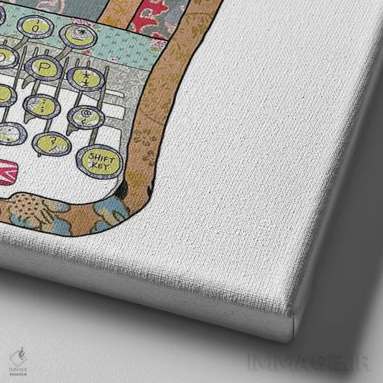 تابلو نمیدانم چه برایت بنویسم اثر بیانکا گرین - نمای نزدیک بافت بوم