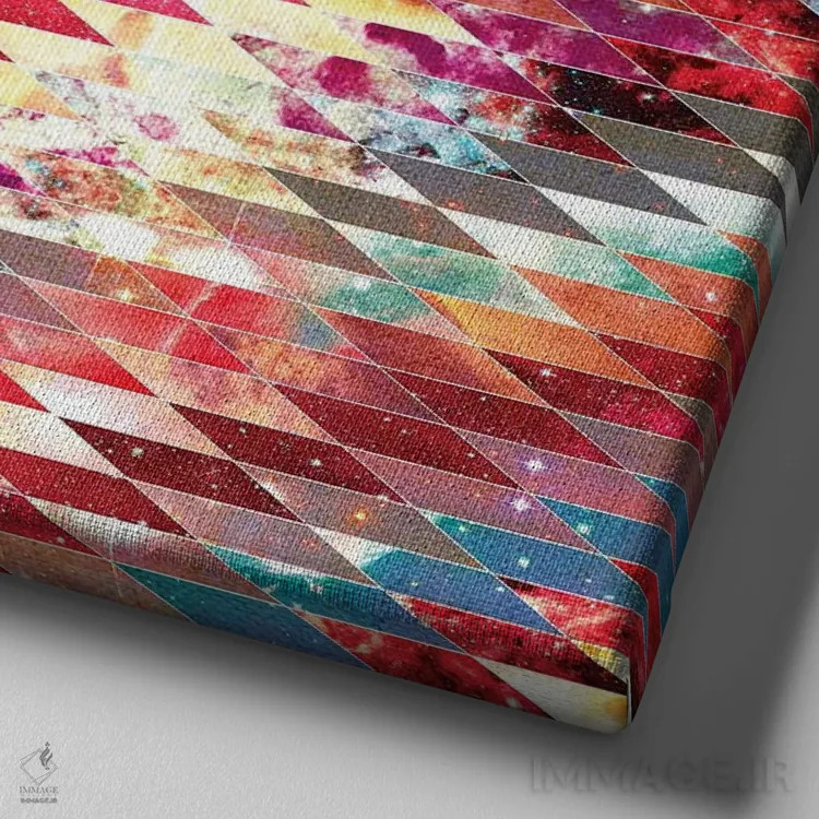 تابلو ستارهٔ باستانی اثر بیانکا گرین - نمای نزدیک بافت بوم