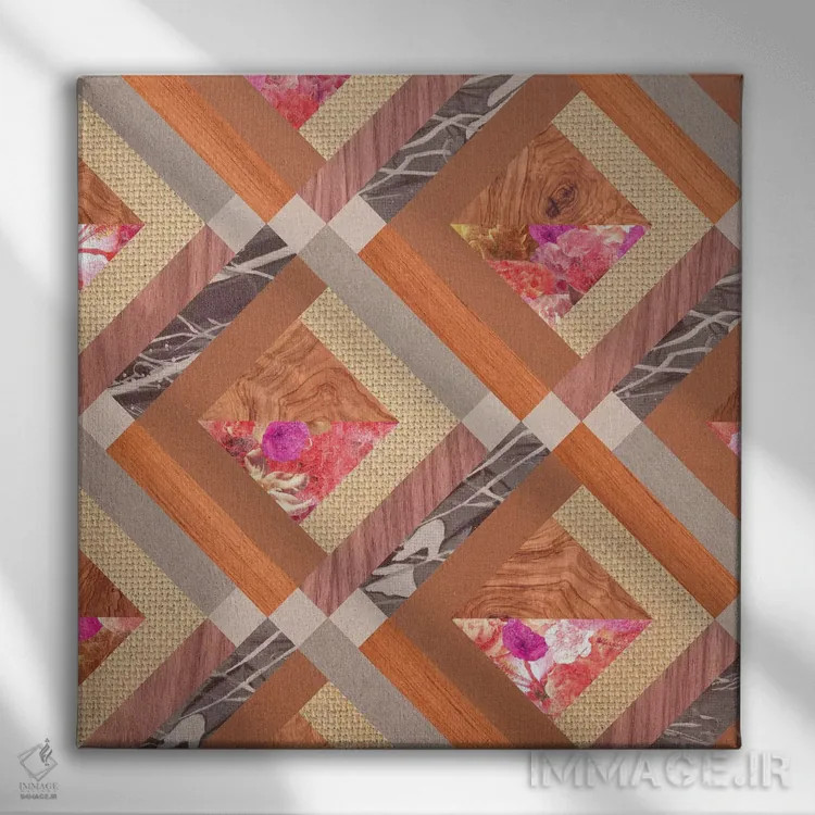 تابلو مکعبی (مکعبشده) اثر بیانکا گرین - نمای روبهرو روی دیوار