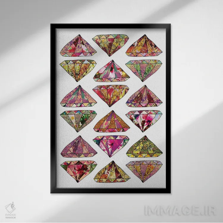 تابلو این الماسها برای همیشهاند اثر بیانکا گرین - نمای قابدار مشکی