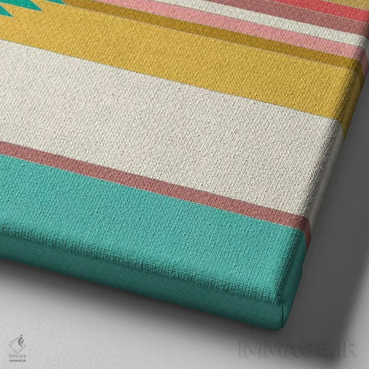 تابلو جشن (فیستا) اثر بیانکا گرین - نمای نزدیک بافت بوم