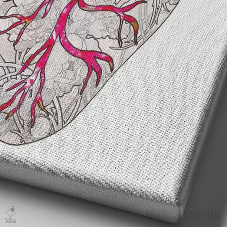 تابلو قلب من واقعی است اثر بیانکا گرین - نمای نزدیک بافت بوم