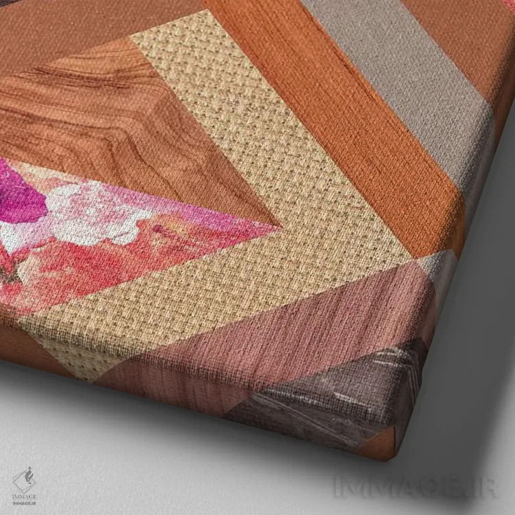 تابلو مکعبی (مکعبشده) اثر بیانکا گرین - نمای نزدیک بافت بوم