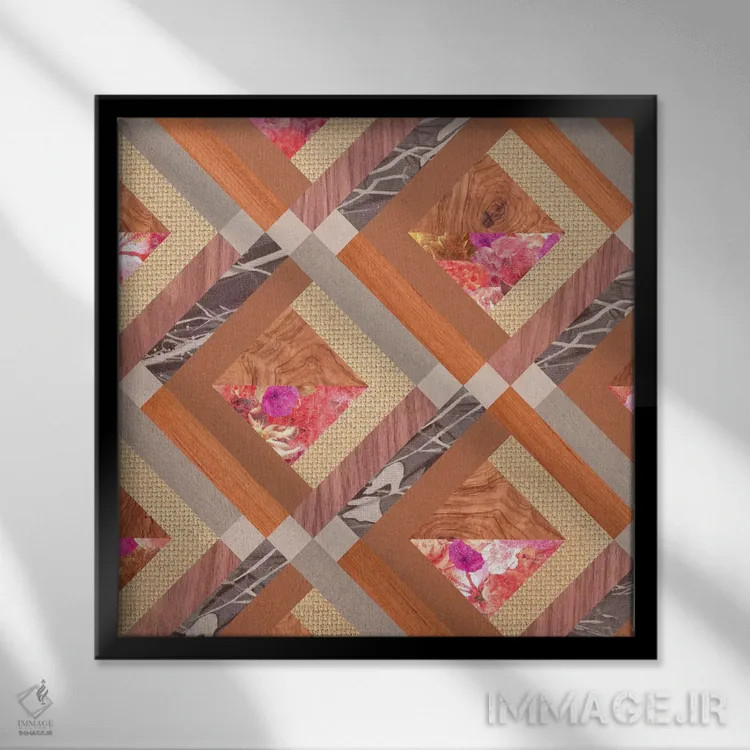 تابلو مکعبی (مکعبشده) اثر بیانکا گرین - نمای قابدار مشکی