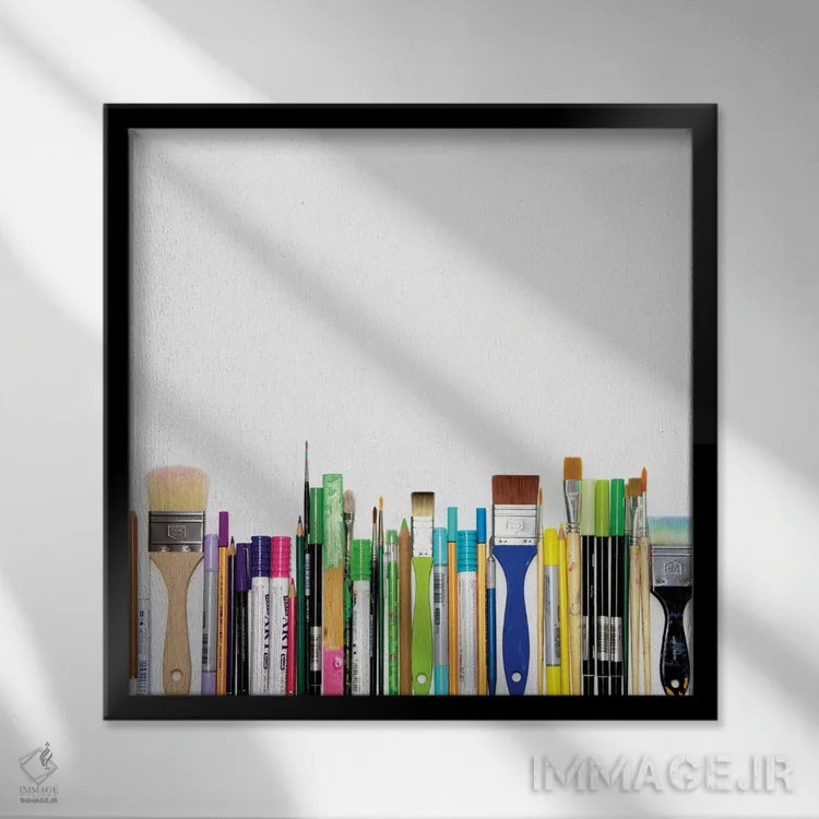 تابلو سلاحهای واقعی خلق عظیم اثر بیانکا گرین - نمای قابدار مشکی