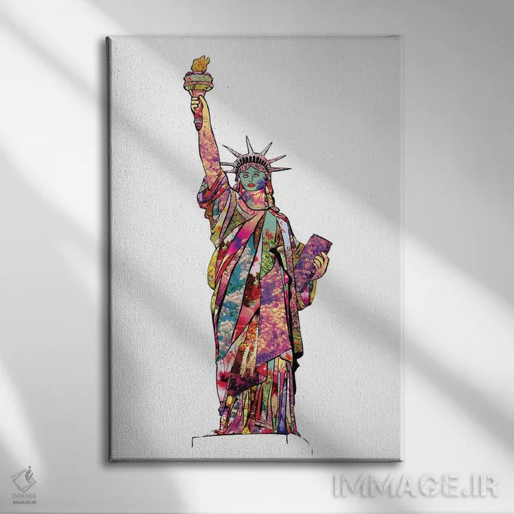 تابلو تندیس آزادی اثر بیانکا گرین - نمای روبهرو روی دیوار