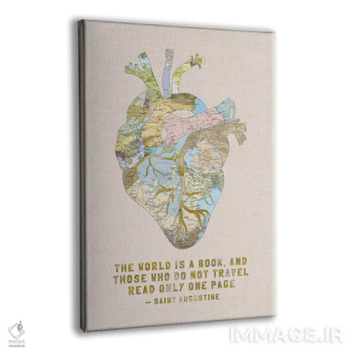 تابلو قلب یک مسافر III اثر بیانکا گرین - نمای پرسپکتیو محصول