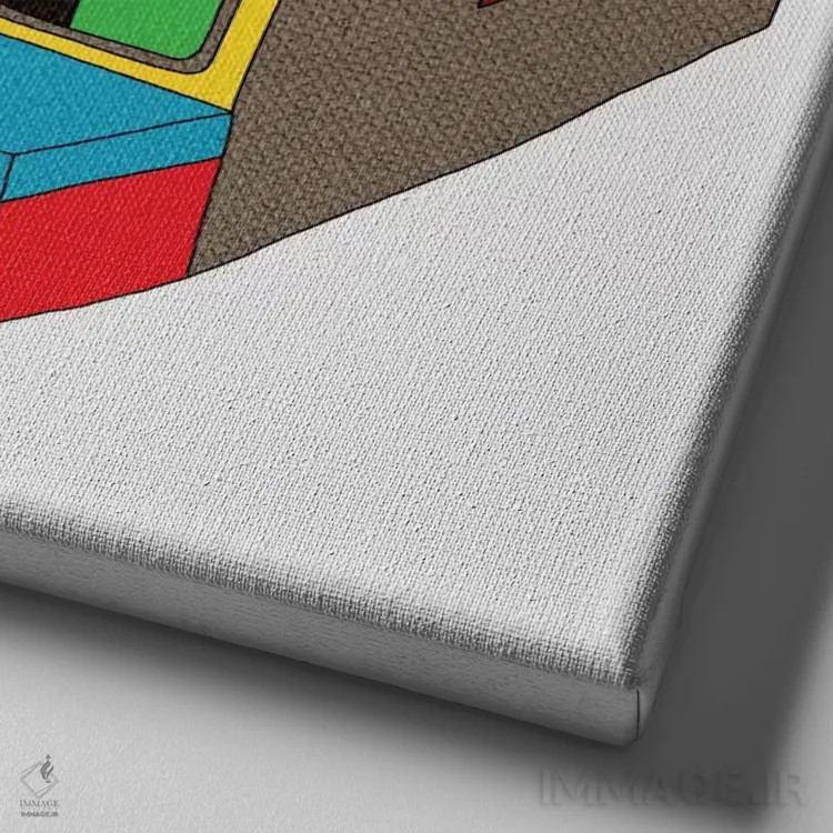 تابلو لحظات عالی را ثبت میکند اثر بیانکا گرین - نمای نزدیک بافت بوم