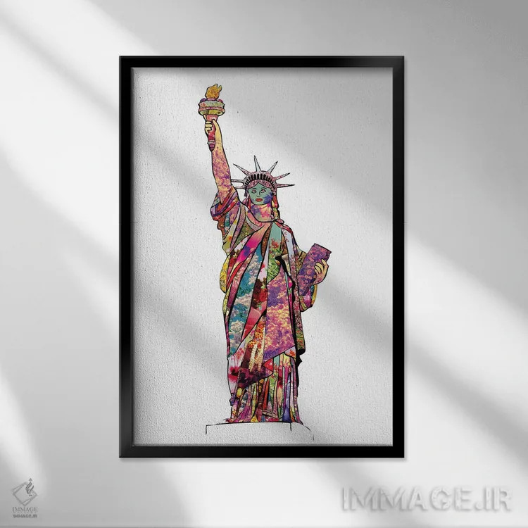 تابلو تندیس آزادی اثر بیانکا گرین - نمای قابدار مشکی