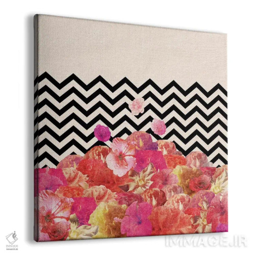 تابلو طرح گل شورون II اثر بیانکا گرین - نمای پرسپکتیو محصول