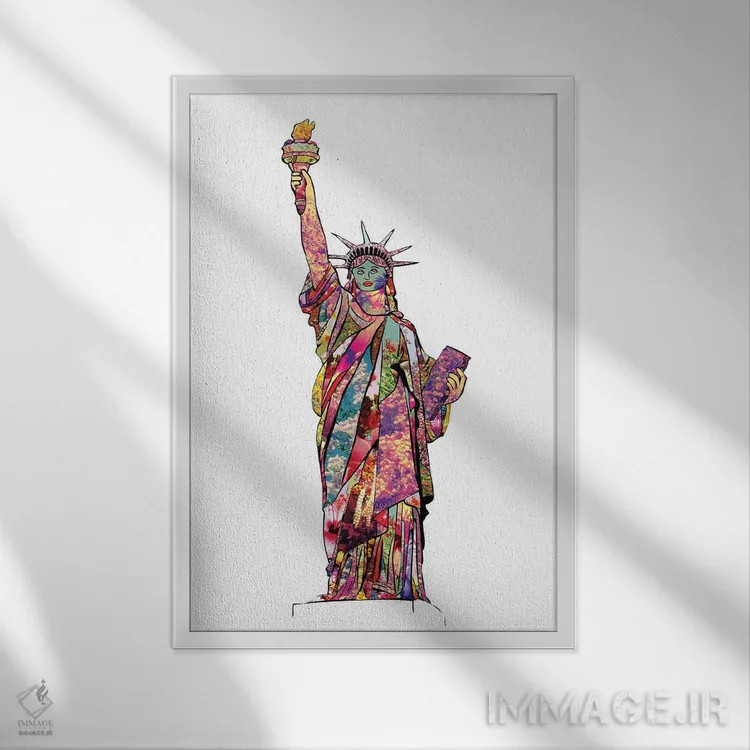 تابلو تندیس آزادی اثر بیانکا گرین - نمای قابدار سفید