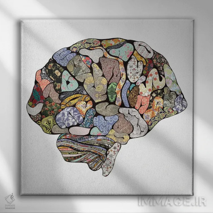 تابلو مغز من متفاوت به نظر میرسد اثر بیانکا گرین - نمای روبهرو روی دیوار